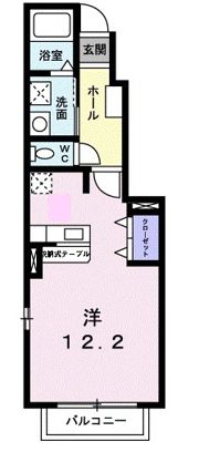 プラテリーアBの間取り画像