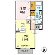ブロードマインド Aの間取り画像