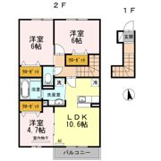 カーサアリエッタA･B･C C棟の間取り画像