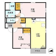 イーストハウスⅡ二ツ宮の間取り画像