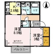 アペルトコート Bの間取り画像