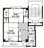 ビレッジハウス根上第二2号棟の間取り画像