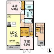 モン・サン・ミッシェル A・Bの間取り画像