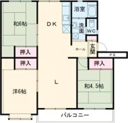 桃山住宅1号棟の間取り画像