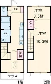 オキノ・Apartmentの間取り画像