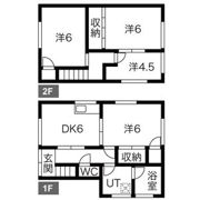 一宮市三ツ井戸建ての間取り画像