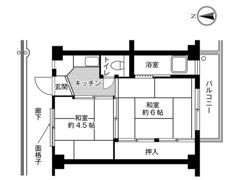 ビレッジハウス善部6号棟の間取り画像