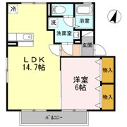 セジュールTOMO B棟の間取り画像