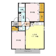 グランシャリオ徳久 B棟の間取り画像