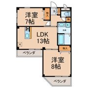 コーポ椿5の間取り画像