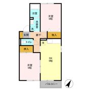 セジュール八千代 Bの間取り画像