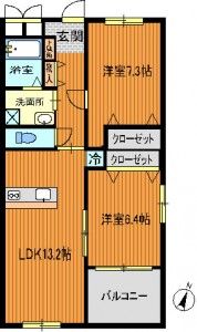 エスメラルダⅡの間取り画像