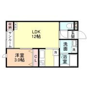 Clover Awajimaの間取り画像