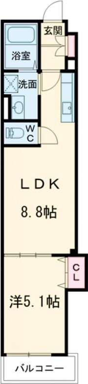 クリエオーレ長吉川辺の間取り画像