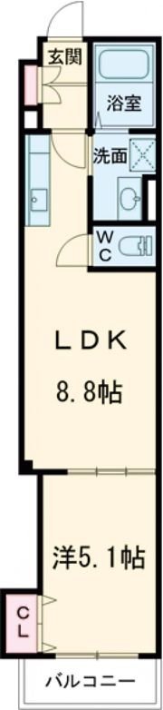 クリエオーレ長吉川辺の間取り画像