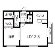 クラリス南平岸Ⅱの間取り画像