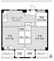 ビレッジハウス勝田3号棟の間取り画像