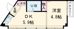 加古川ヤングパレスの間取り画像