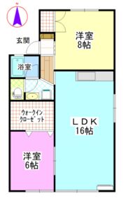 エスポアールDの間取り画像