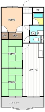 丸二サンハイツの間取り画像