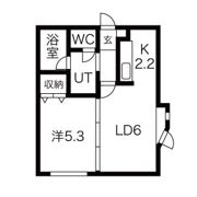 LEE SPACE本通17南の間取り画像