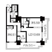 パシフィックタワー札幌の間取り画像