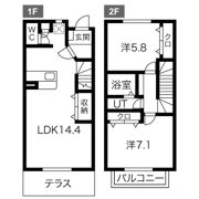 ヨーロピアンシャレー杁ヶ島の間取り画像