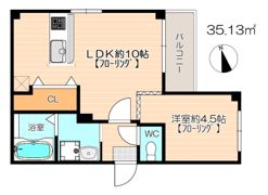 ジェンティーレ六本松Ⅰの間取り画像