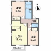 コア山崎Bの間取り画像