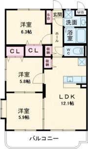フォレステージⅢの間取り画像