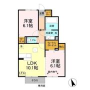 ハーリンガムコート都賀 Cの間取り画像