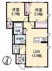 ベルブランシュ笹沖 A棟の間取り画像