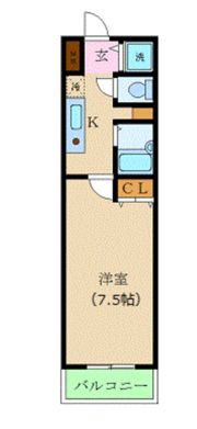 カスタリア新宿の間取り画像