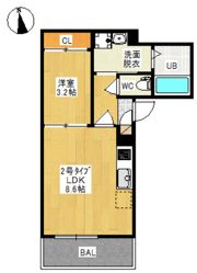 REGALEST LB 下伊福(レガリスト エルビー シモイフク)の間取り画像