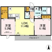 ﾛｲｼﾞｪﾝﾄﾊﾟｰｸｽ ﾚｲｸﾀｳﾝ Ⅲ Dの間取り画像