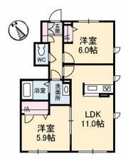シャーメゾン華浦の間取り画像