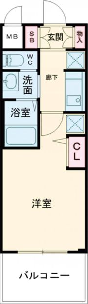 エステムコート神戸ハーバーランド前Ⅶレーベルの間取り画像