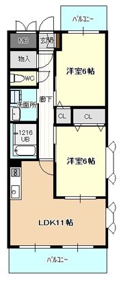 エミネンスオタイの間取り画像
