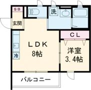 MISTRAL東姫路駅前Ⅱの間取り画像