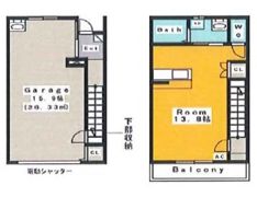 Garage Villa 米津の間取り画像