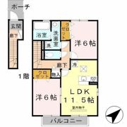 ローズコート野添 A棟の間取り画像