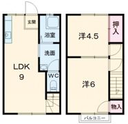 中寺ハイツの間取り画像