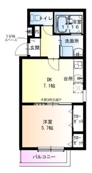 フジパレス和歌山太田Ⅲ番館の間取り画像