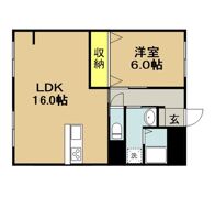 雁ヶ音コーポの間取り画像