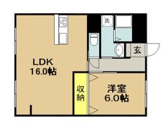 雁ヶ音コーポの間取り画像