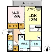 D-ROOM紅雲町Aの間取り画像
