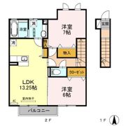 エルミタージュ Cの間取り画像