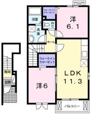 メゾンブローテ Bの間取り画像