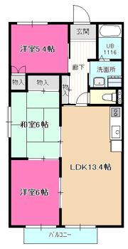 シャトル古城の間取り画像