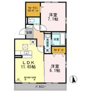 アビタシオン Aの間取り画像